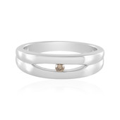 Zilveren ring met een I2 Champagne Diamant