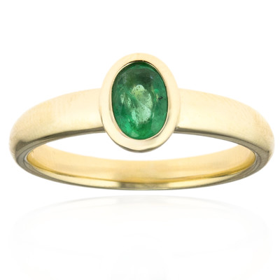 Gouden ring met een Braziliaanse smaragd (CUSTODANA)