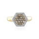 Zilveren ring met I2 Bruine Diamanten