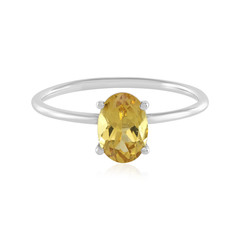 Platina ring met een gouden beril