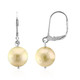 Zilveren oorbellen met Gouden Kabira Zuidzee Parels (TPC)