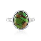 Zilveren ring met een Groene Kingman Mohave Turkoois