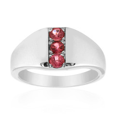 Zilveren ring met roze toermalijnen