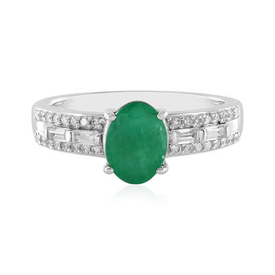 Gouden ring met een Braziliaanse smaragd (AMAYANI)