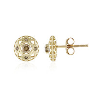Gouden oorbellen met I2 Champagne Diamanten (Ornaments by de Melo)