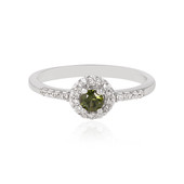 Zilveren ring met een Groene Ceylon Zirkoon (MONOSONO COLLECTION)