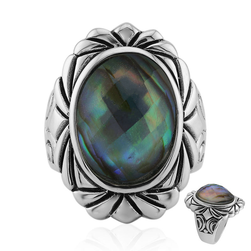 begin Nauwkeurig Opa Zilveren ring met een witte kwarts (Art of Nature)-7291SE | Juwelo sieraden