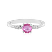 Zilveren ring met een Madagaskar Roze Saffier