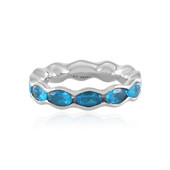Zilveren ring met neon blauwe apatieten