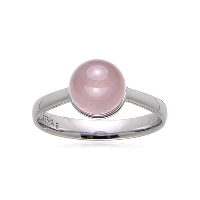 Zilveren ring met een rozen kwarts