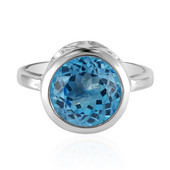 Zilveren ring met een Zwitsers-blauwe topaas (MONOSONO COLLECTION)