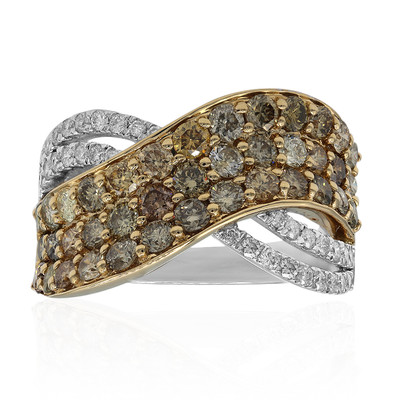 Gouden ring met SI2 Fancy Diamanten (CIRARI)