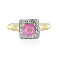 Zilveren ring met een Madagaskar Roze Saffier