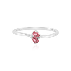 Zilveren ring met roze toermalijnen