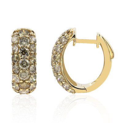 Gouden oorbellen met I3 Fancy Diamanten (CIRARI)