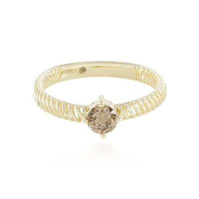 Gouden ring met een I2 Champagne Diamant (Ornaments by de Melo)