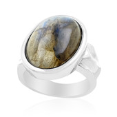 Zilveren ring met een labradoriet (MONOSONO COLLECTION)