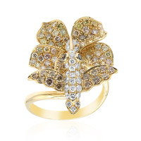 Gouden ring met SI2 Fancy Diamanten (CIRARI)