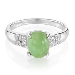 Zilveren ring met een keizerlijk chrysopraas