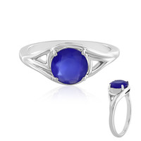 Zilveren ring met een Blauwe chalcedoon