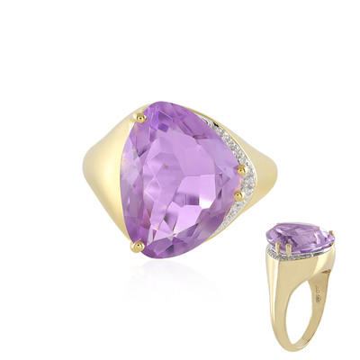 Gouden ring met een lavendel amethist (SUHANA)