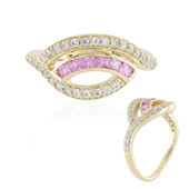 Gouden ring met Ceylon roze saffieren (Adela Gold)