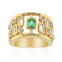 Gouden ring met een Ethiopische smaragd (Adela Gold)