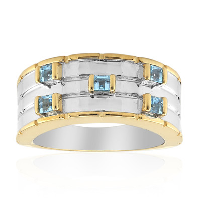 Zilveren ring met Zwitsers-blauwe topaasstenen (Remy Rotenier)