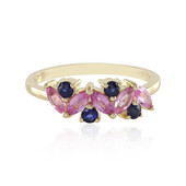 Gouden ring met Ceylon roze saffieren (Adela Gold)