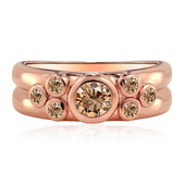 Gouden ring met een VS1 Argyle-Rose de France-Diamant (Annette)