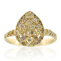 Gouden ring met SI2 Fancy Diamanten (CIRARI)