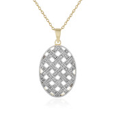 Zilveren halsketting met I3 (I) Diamanten