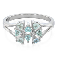 Zilveren ring met Paraiba toermalijnen