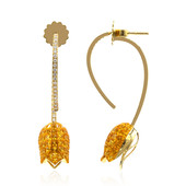 Gouden oorbellen met Gele Ceylon saffieren (Estée Collection)