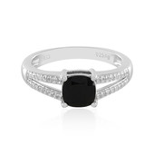 Zilveren ring met een zwarte onyx