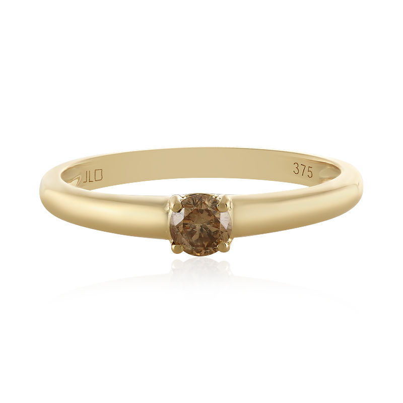 kortademigheid Decimale defect Gouden ring met een I3 Bruine Diamant-1435XC | Juwelo sieraden
