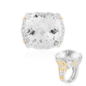 Zilveren ring met een witte kwarts (Gems en Vogue)
