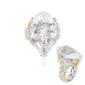 Zilveren ring met een witte kwarts (Gems en Vogue)