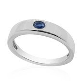 Zilveren ring met een blauwe saffier