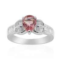 Platina ring met een roze saffier (CIRARI)