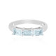 Zilveren ring met hemel-blauwe topaasstenen