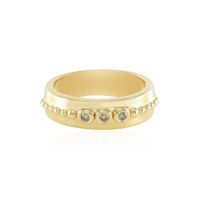 Zilveren ring met I2 Bruine Diamanten