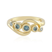 Zilveren ring met een I2 Blauwe Diamant