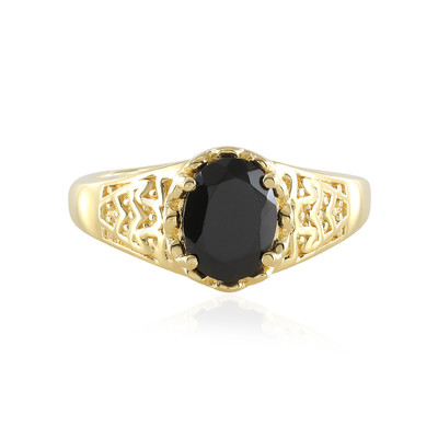 Zilveren ring met een zwarte spinel