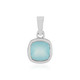 Zilveren hanger met een Aqua Chalcedoon