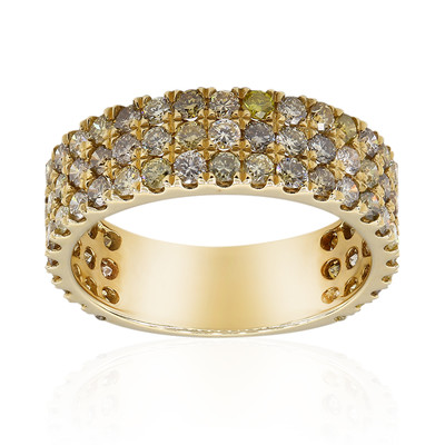 Gouden ring met SI2 Fancy Diamanten (CIRARI)