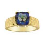 Zilveren ring met een blauwe mystieke kwarts