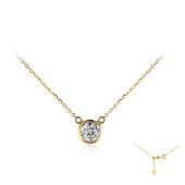 Gouden halsketting met een Diamant SI1 (G) (Annette)