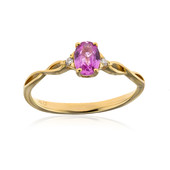 Gouden ring met een roze saffier (CIRARI)