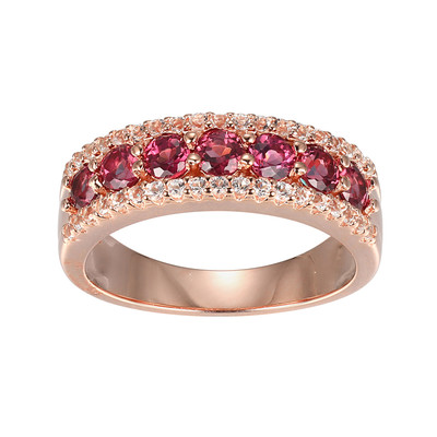 Zilveren ring met rhodolieten